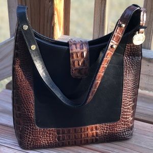 Vintage Brahmin “Kendall” croc embossed leather purse!